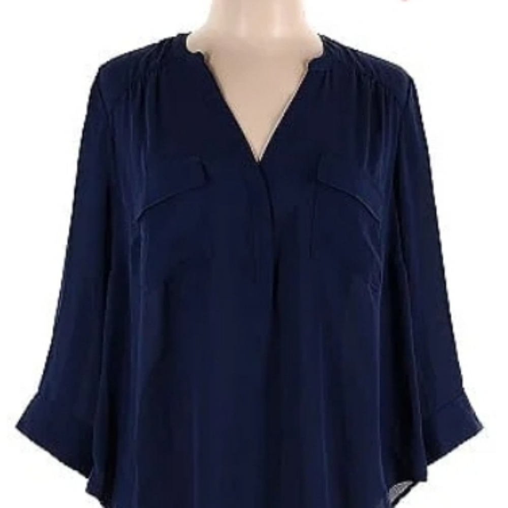 Torrid Navy Blue Harper Blouse